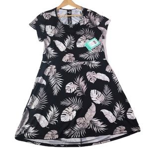 Reel Legends Keep it Cool Palms Away Black Open Back Detail Dress New Size XL